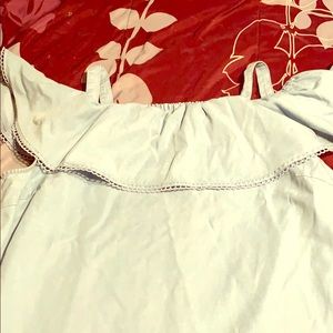 Terra & Sky Ruffled shoulder dress/ Never worn